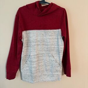 Wonder Nation Red/White Light Long Sleeve Pullover Hooded Shirt Size (6/7)